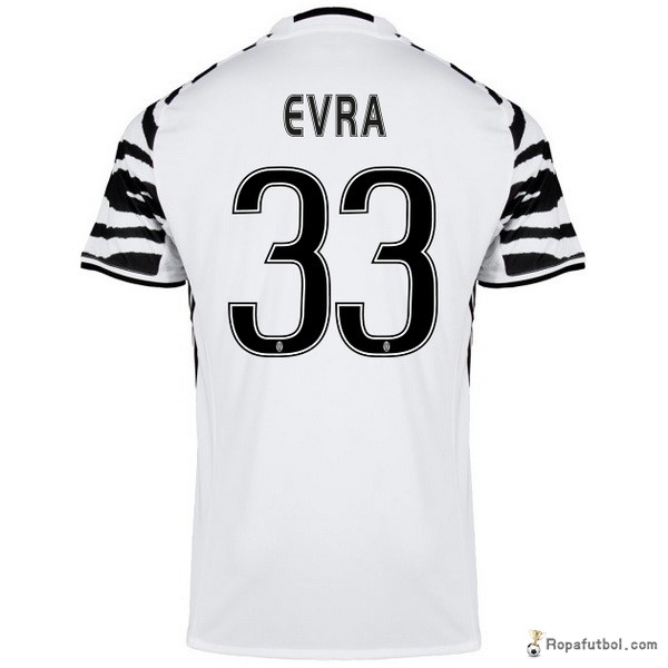 Camiseta Juventus Replica Tercera Ropa Evra 2016/17 Blanco